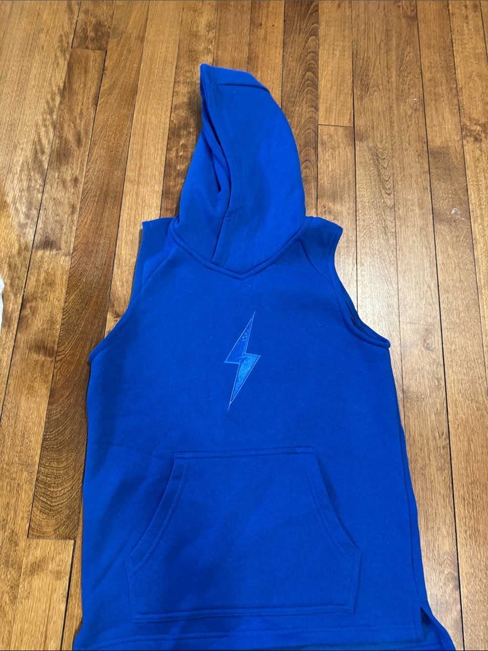 Boys Bruce Bolt Sleeveless Hoodie with Lightning Bolt - Kids